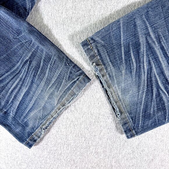 Seven Souls Mens Jeans Blue Tag Size 34x33 (36x34) Bootcut Medium Wash Denim - Picture 11 of 14